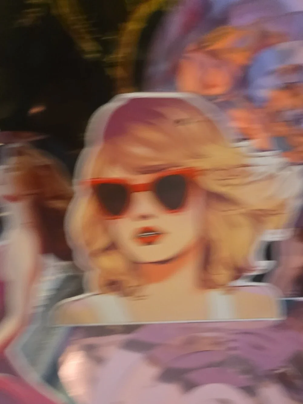Taylor Swift Pink Purple and Black Decorative Pop Art Cutouts